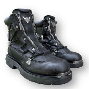 Harley-Davidson Brake Lover Black Leather Motorcycle Boots Size 9.5 Style 91680